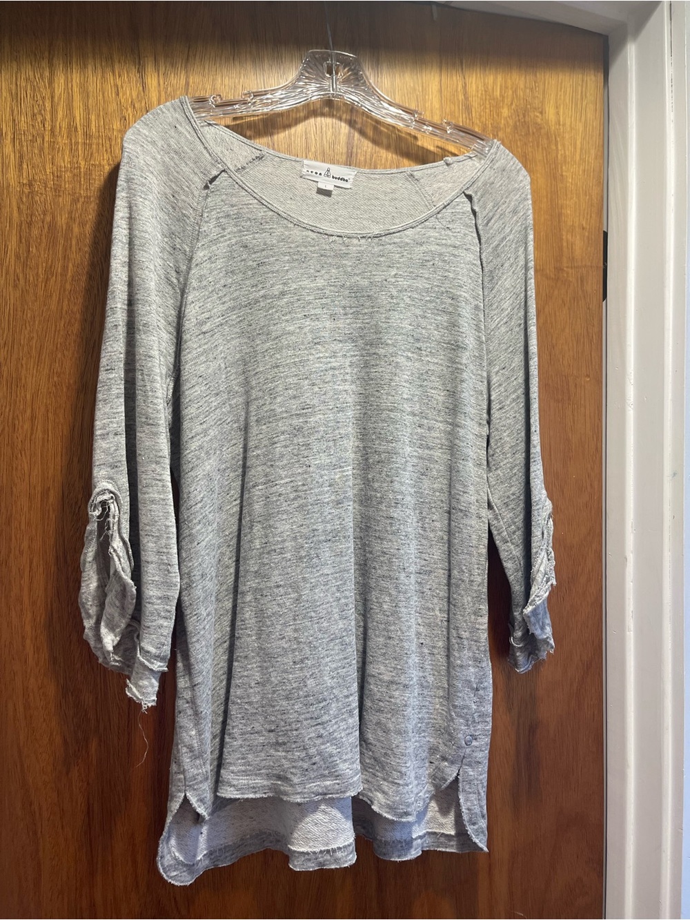 Heather Gray Lightweight oversized Tunic Top